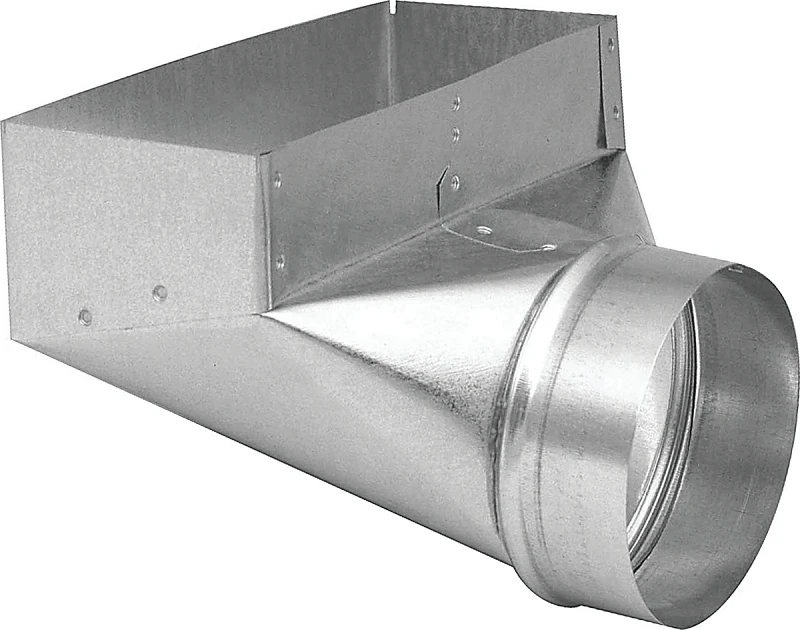 Hvac Galvanized Register Boot, 4 X 10 To 6 In.