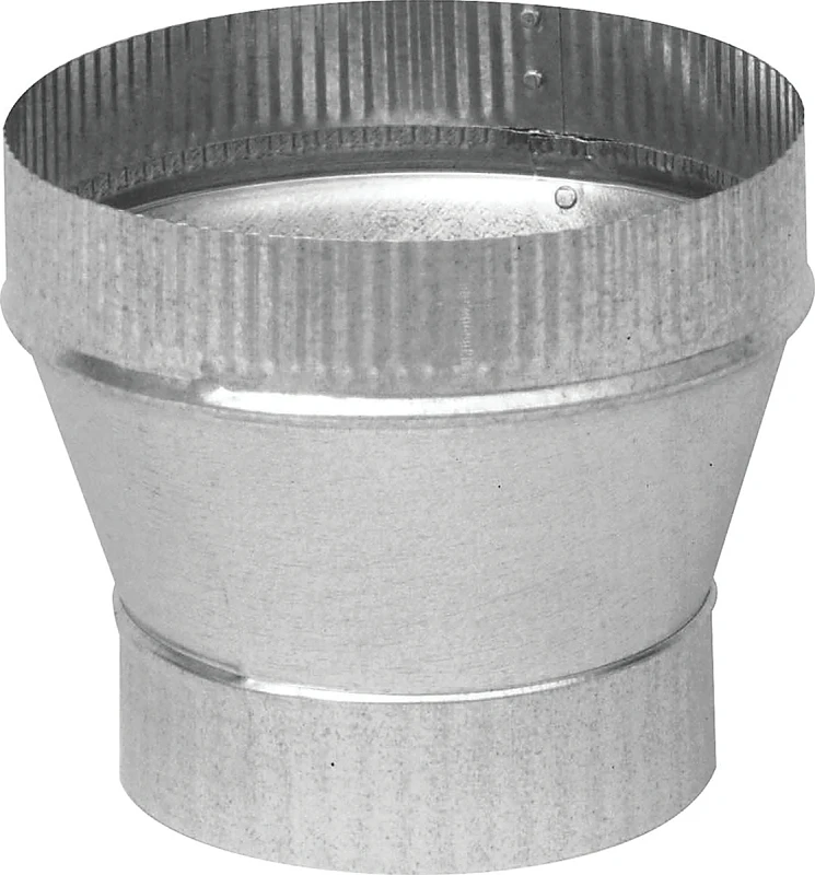 Hvac Duct Pipe Galvanized Taper Increaser, 6 X 8 In., 24-gauge