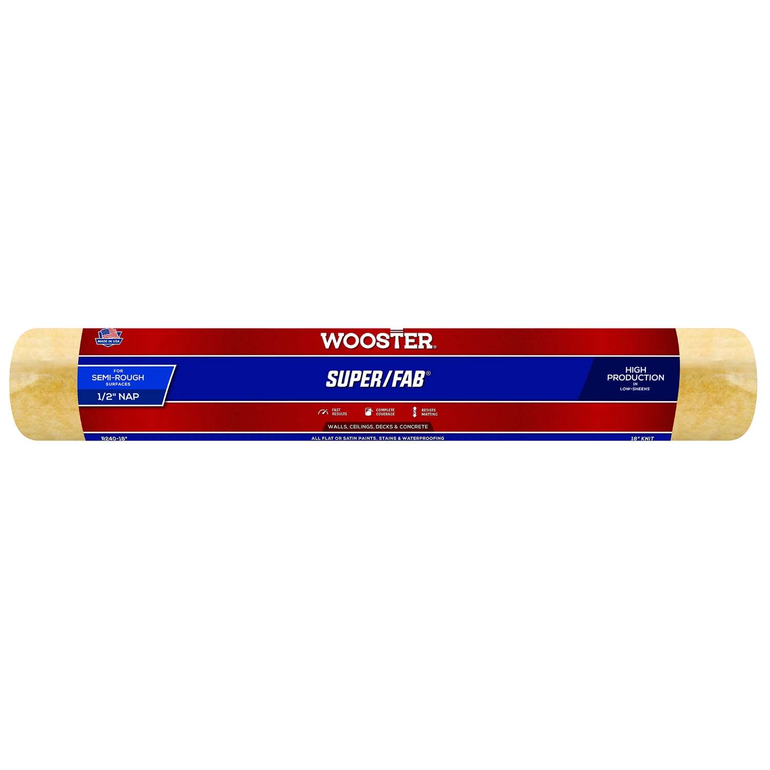 Super/fab Ftp 18 In. X 1/2 In. Knit Fabric Roller Cover