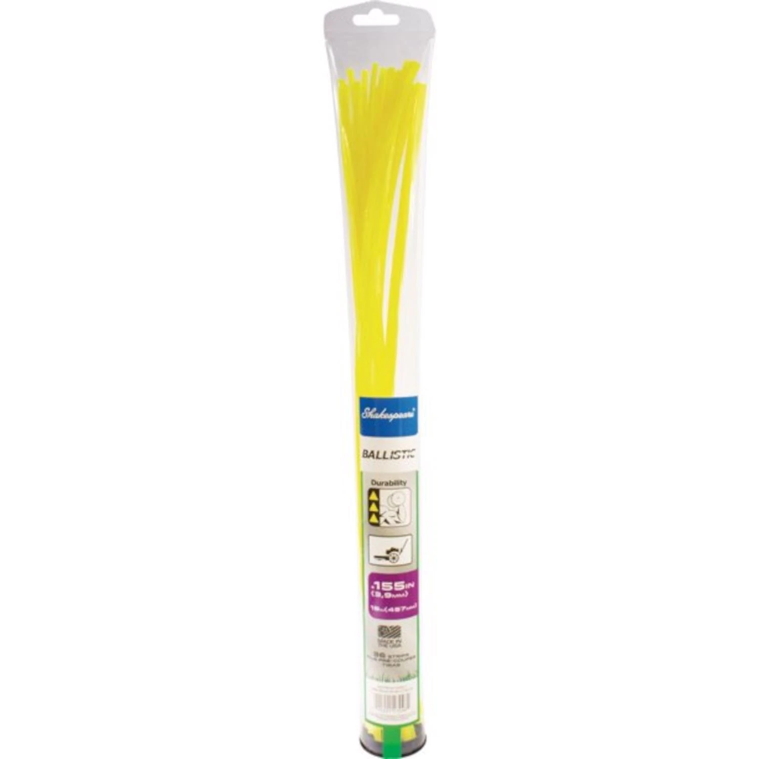 Ballistic Universal Pre-cut Trimmer Line — 0.155 In X 18 In Heavy-duty, High-visibility