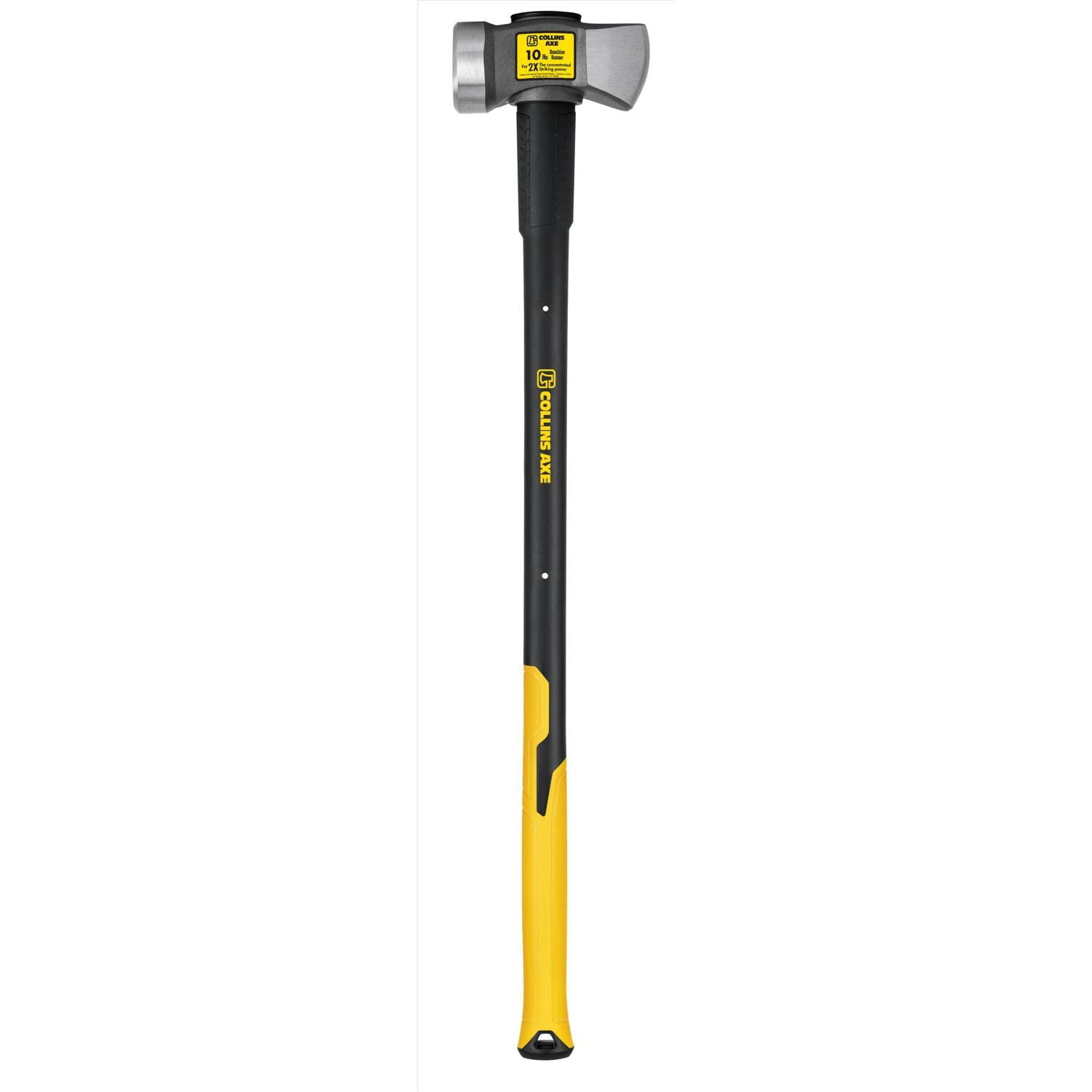 10 Lb Steel Sledge Hammer With 35 In. Fiberglass Handle And Non-slip Grip