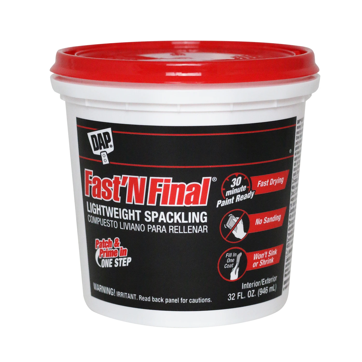 Superior Lightweight Formula Spackling, Qt.