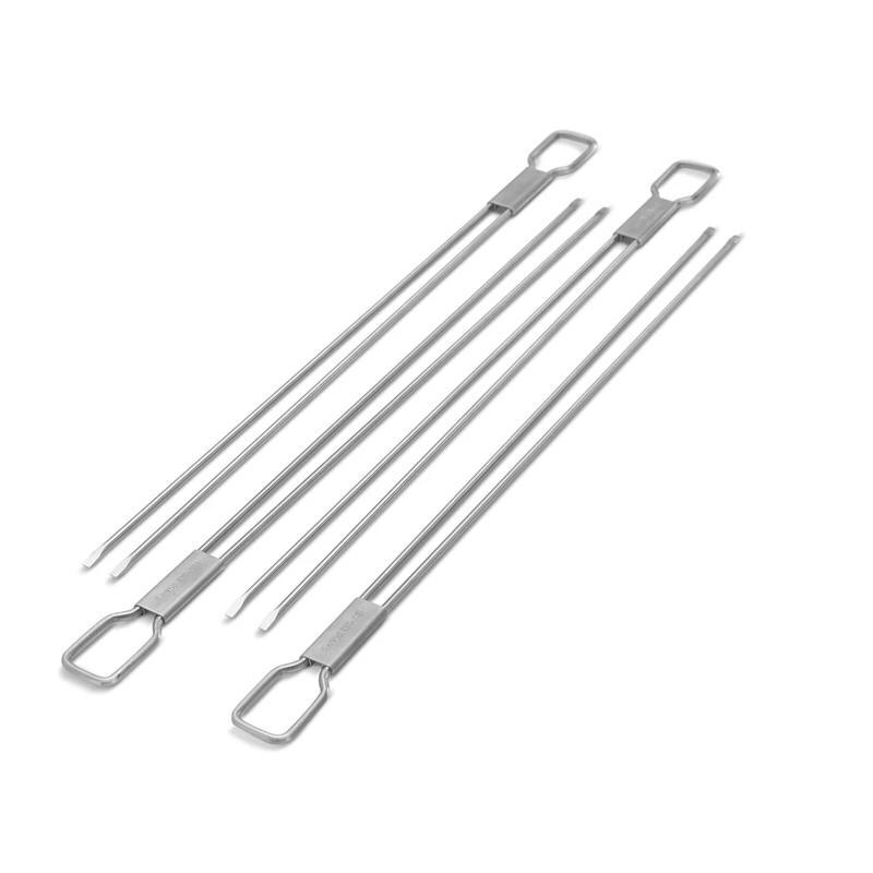 12 In. Stainless Steel Dual Prong Skewer (4-pack)