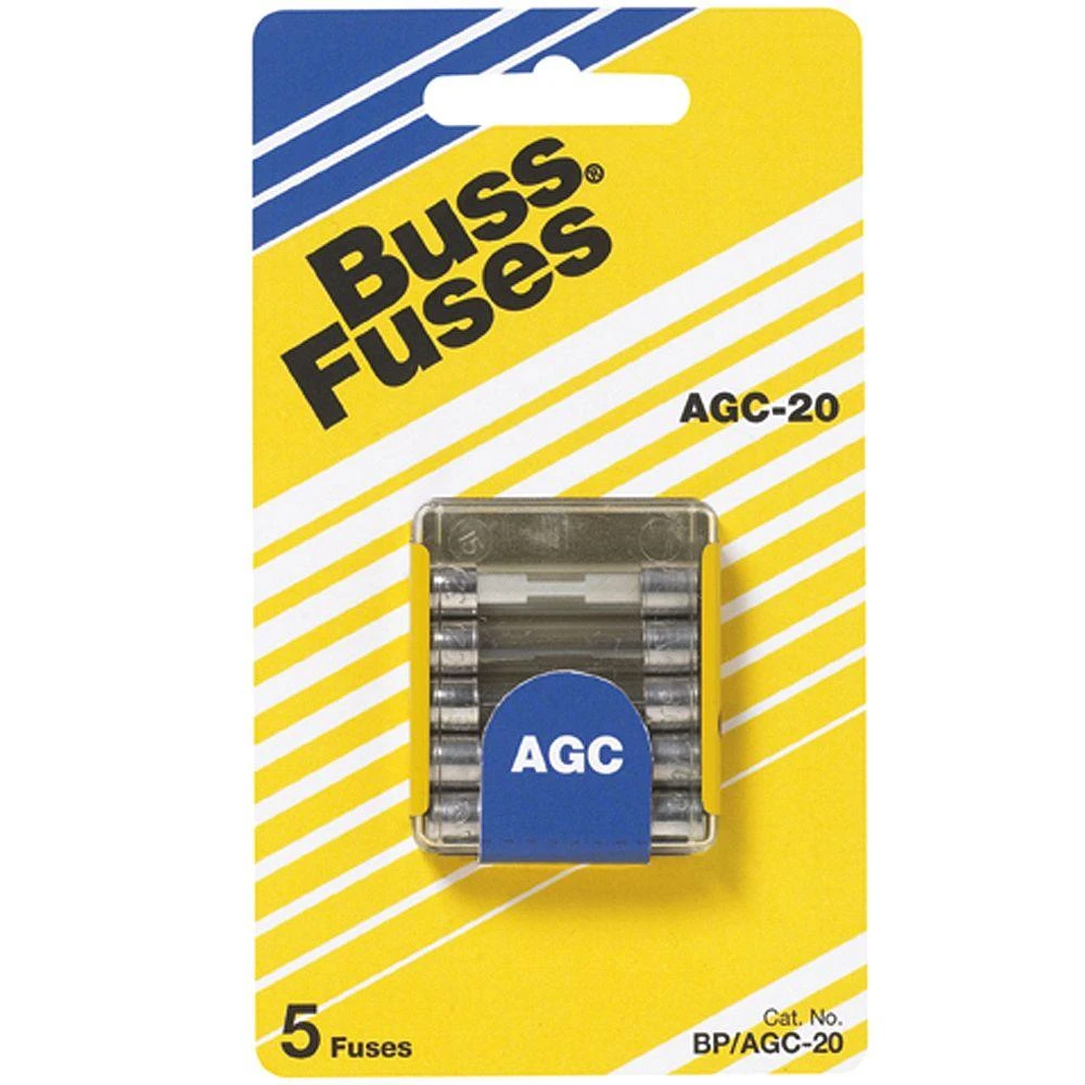 Bussmann 20a 32v Agc Glass Tube Automotive Fuse (5-pack)