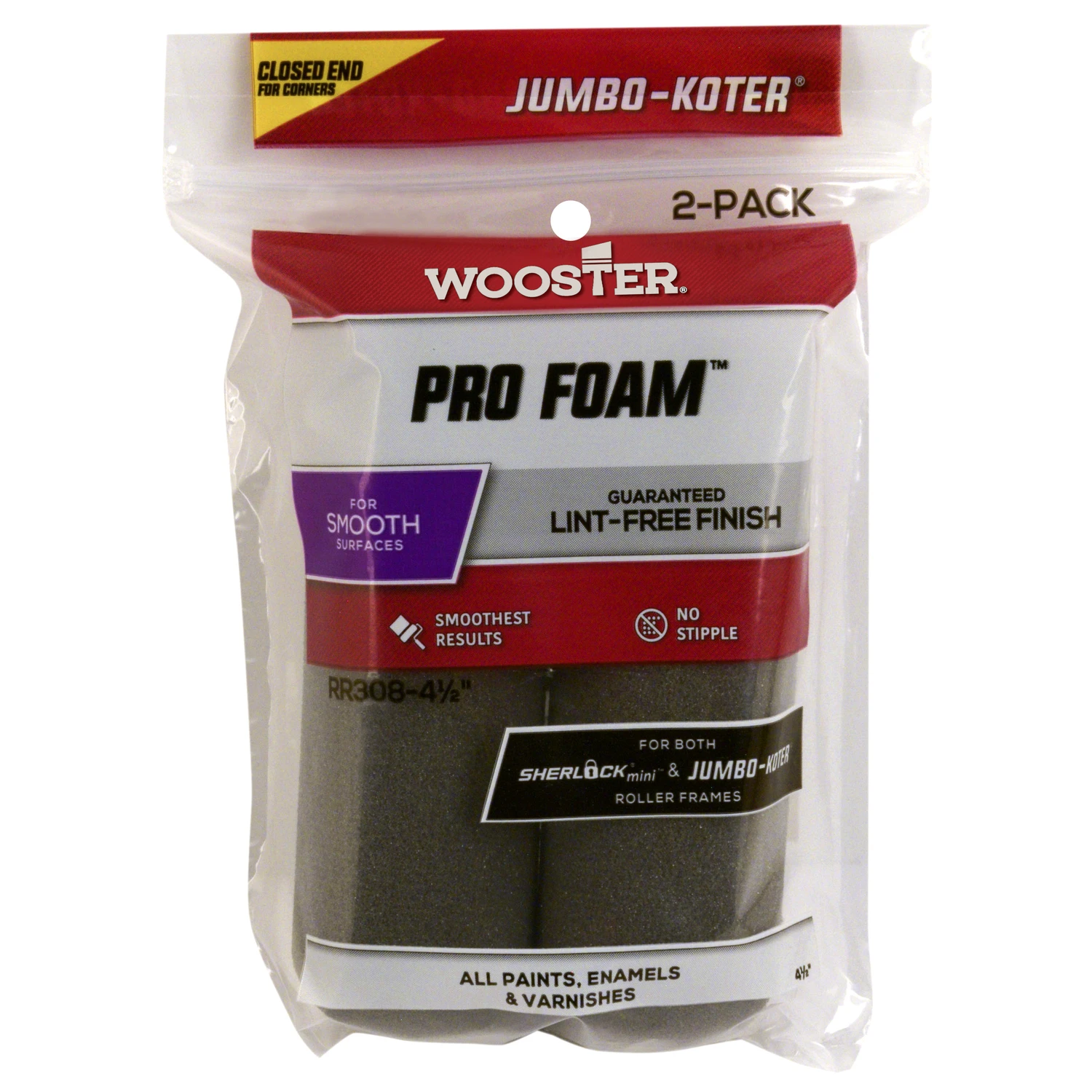 Jumbo-koter 4-1/2 In. X 3/8 In. Pro Foam Mini Foam Roller Cover (2-pack)