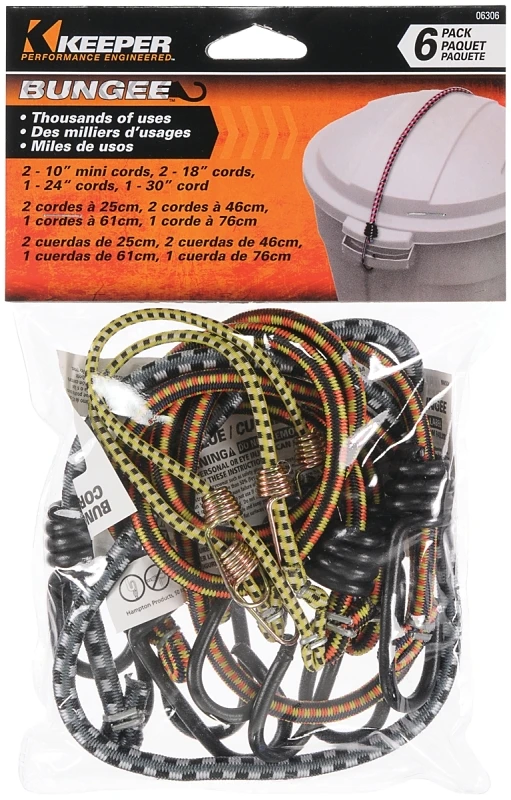 Bungee Cord Assorted (6-pack)