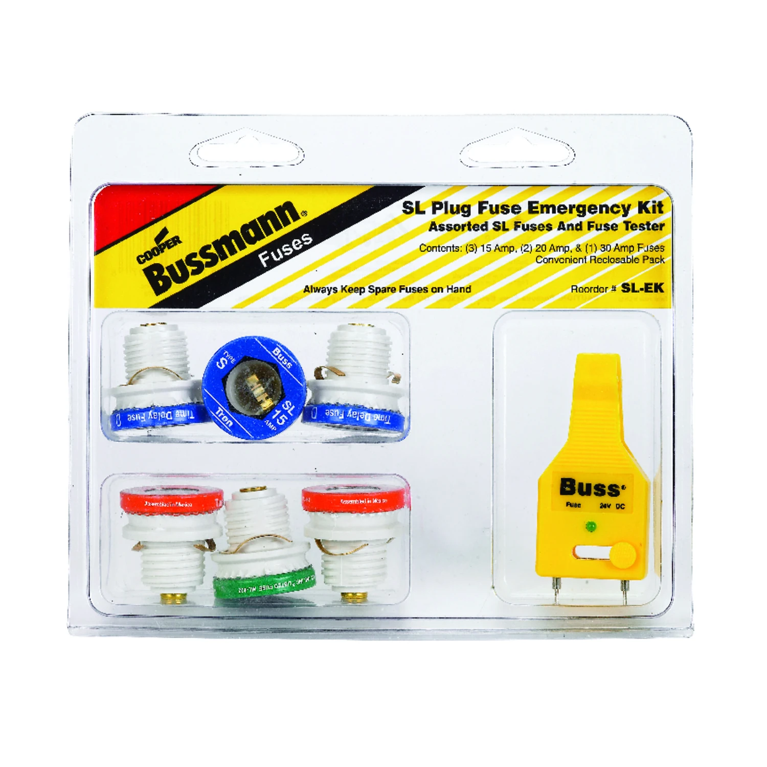 15a To 30a 125v Sl Plug Emergency Fuse Kit