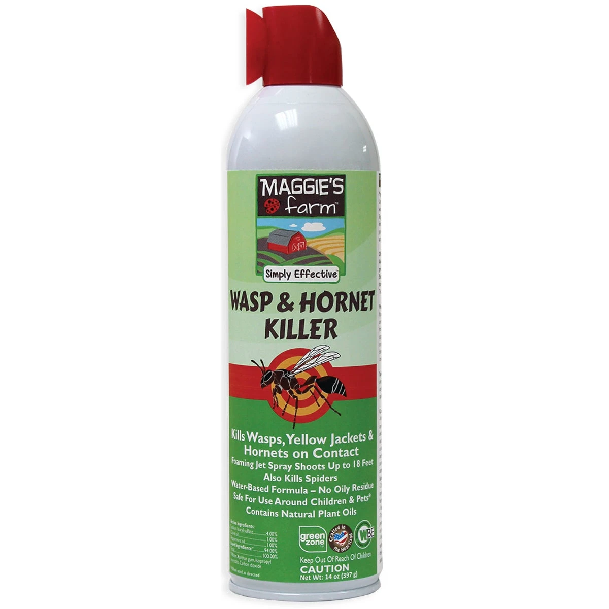 14 Oz Foaming Wasp & Hornet Killer — 18-foot Reach Plant-based Formula