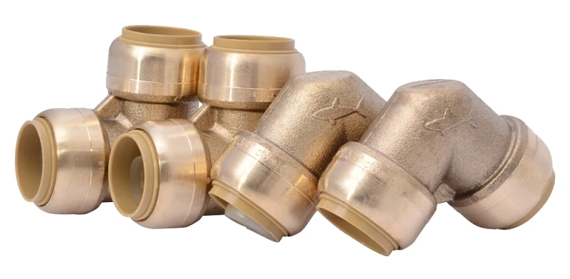 3/4 In. X 3/4 In. 90 Deg. Push-to-connect Brass Elbow (1/4 Bend)(4-pack)