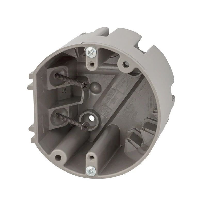 50 Lb. Rating Screw On Pvc Molded Ceiling Box Gray