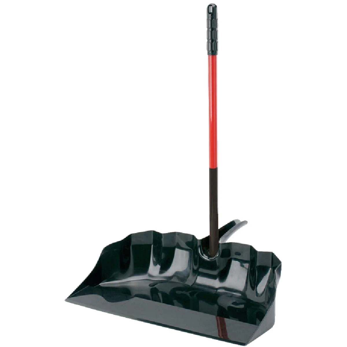 34 In. Telescopic Long Handled Outdoor Scoop With Wide Black Polymer Pan