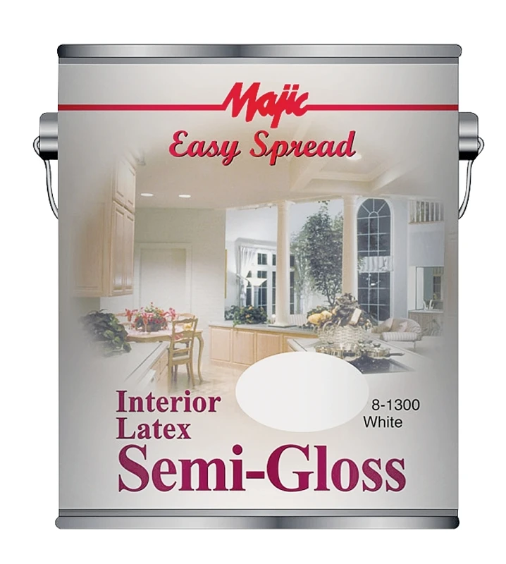 Easy Spread Interior Latex Semi-gloss Paint, 1 Gallon, White, Model 8-1300