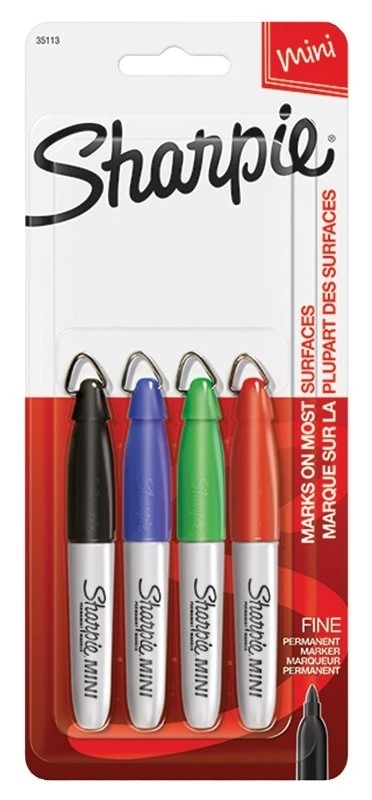 Assorted Color Fine Tip Permanent Marker (4-pack)