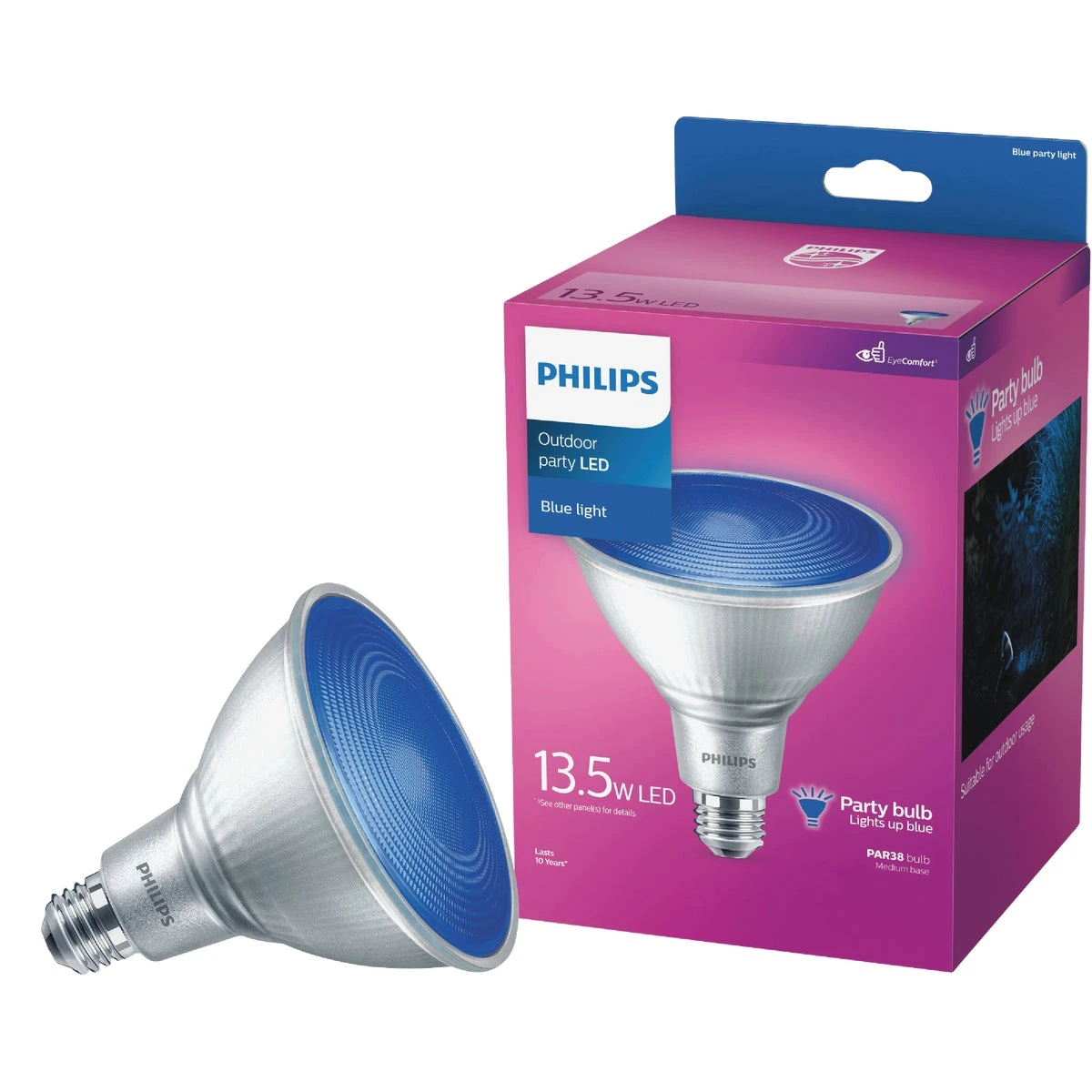 Blue Par38 Medium Led Floodlight Bulb - 100w Equivalent