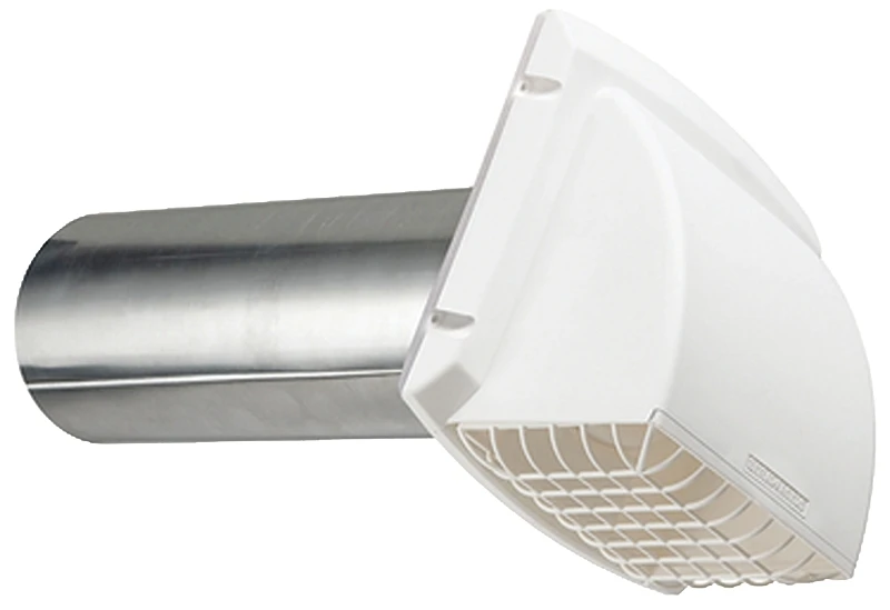 Promax 4 In. White Plastic Dryer Vent Hood With Removable Pest Screen