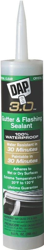 3.0 Crystal Clear Premium Gutter And Flashing Sealant 9 Ounce