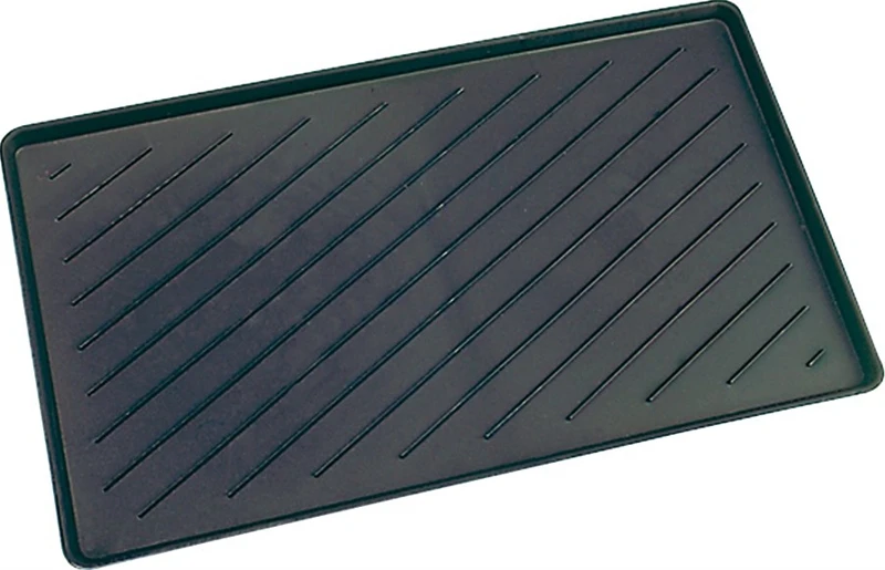 Black Polypropylene Nonslip Boot Tray 24 In. L X 14 In. W