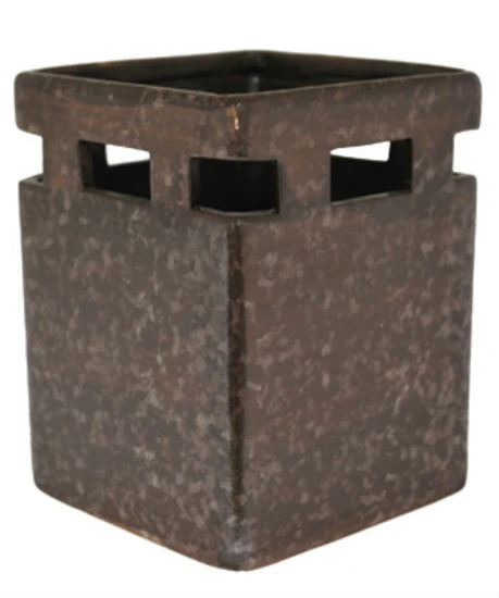 2109629 Speckled Liquid Candle Tabletop Holder In Brown - Elegant Home Decor