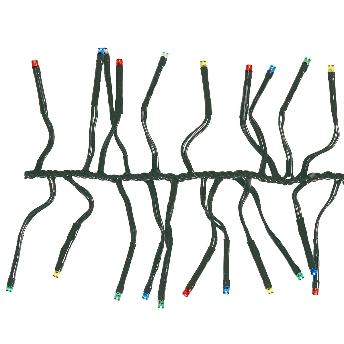 768-led Cluster Light Set On Dark Green Wire – Indoor/outdoor String Lights With 8-mode Controller