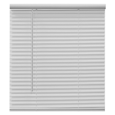 Cordless White Pvc Room Darkening Mini Blinds With 1 Inch Slats, 34 By 72 Inches