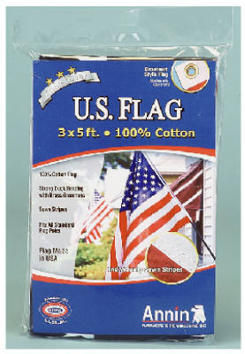 3 X 5-ft. Cotton Replacement U.s. Flag With Sewn Stripes And Brass Grommets
