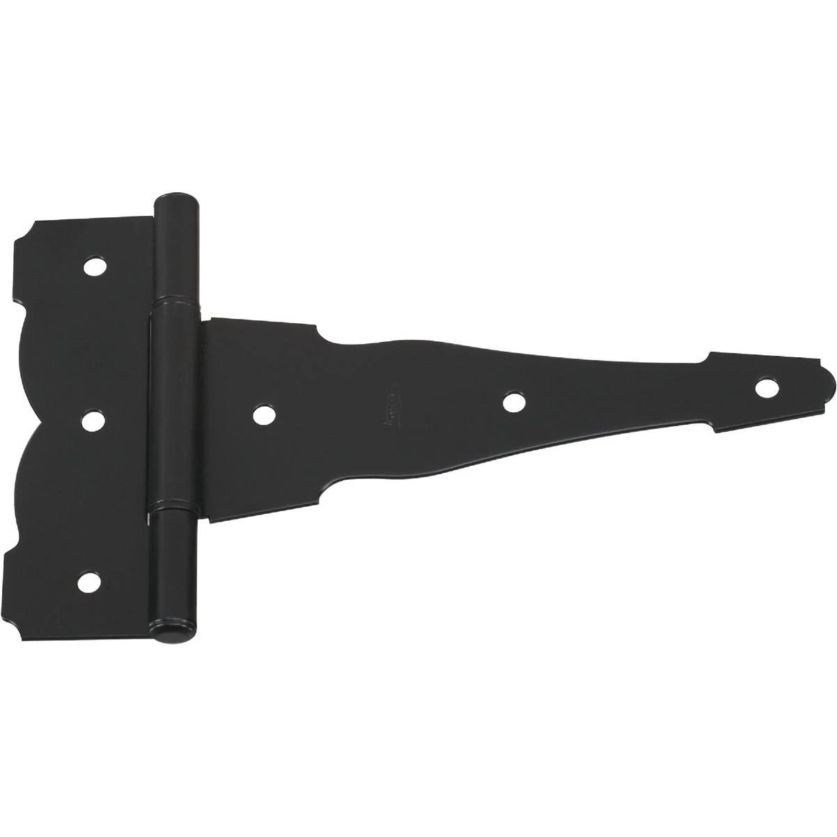 8 In. Black Ornamental Reversible T-hinge