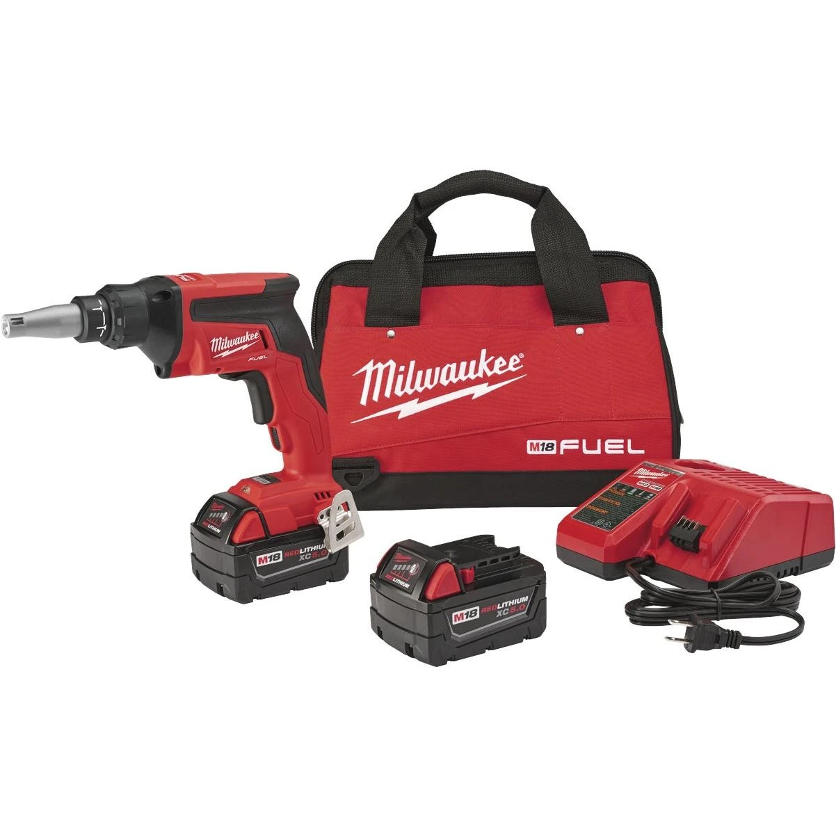 M18 Fuel Brushless Drywall Cordless Screwgun Kit With (2) 5.0 Ah Batteries & Charger