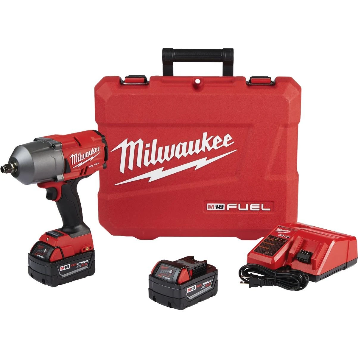 M18 Fuel Brushless 1/2 In. High Torque Cordless Impact Wrench Kit With Friction Ring, (2) 5.0 Resistant Batteries & Charger