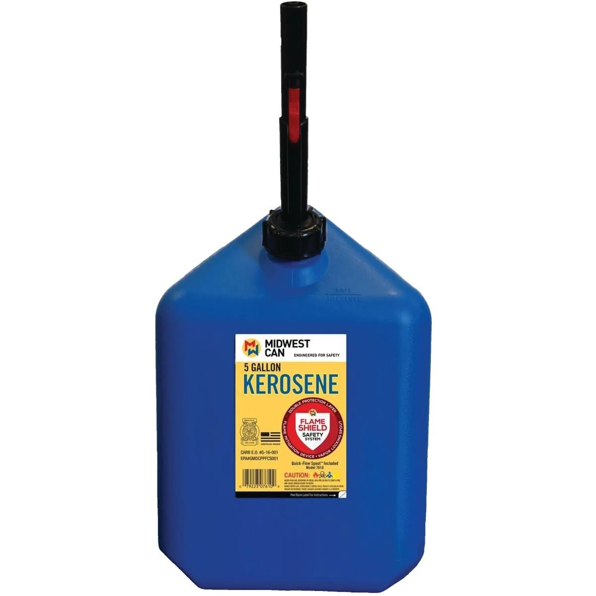 5 Gal. Plastic Auto Shut Off Kerosene Fuel Can, Blue