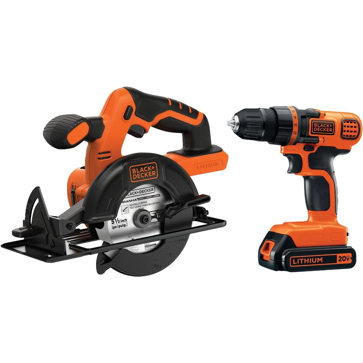 2-tool 20v Max Lithium-ion Circular Saw & Drill/driver Cordless Tool Combo Kit