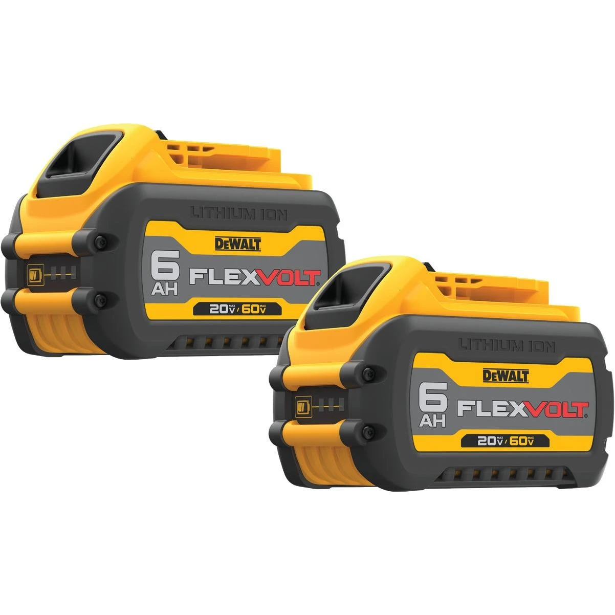 Flexvolt 20v/60v Max Lithium-ion 6.0 Ah Battery Pack (2-pack)