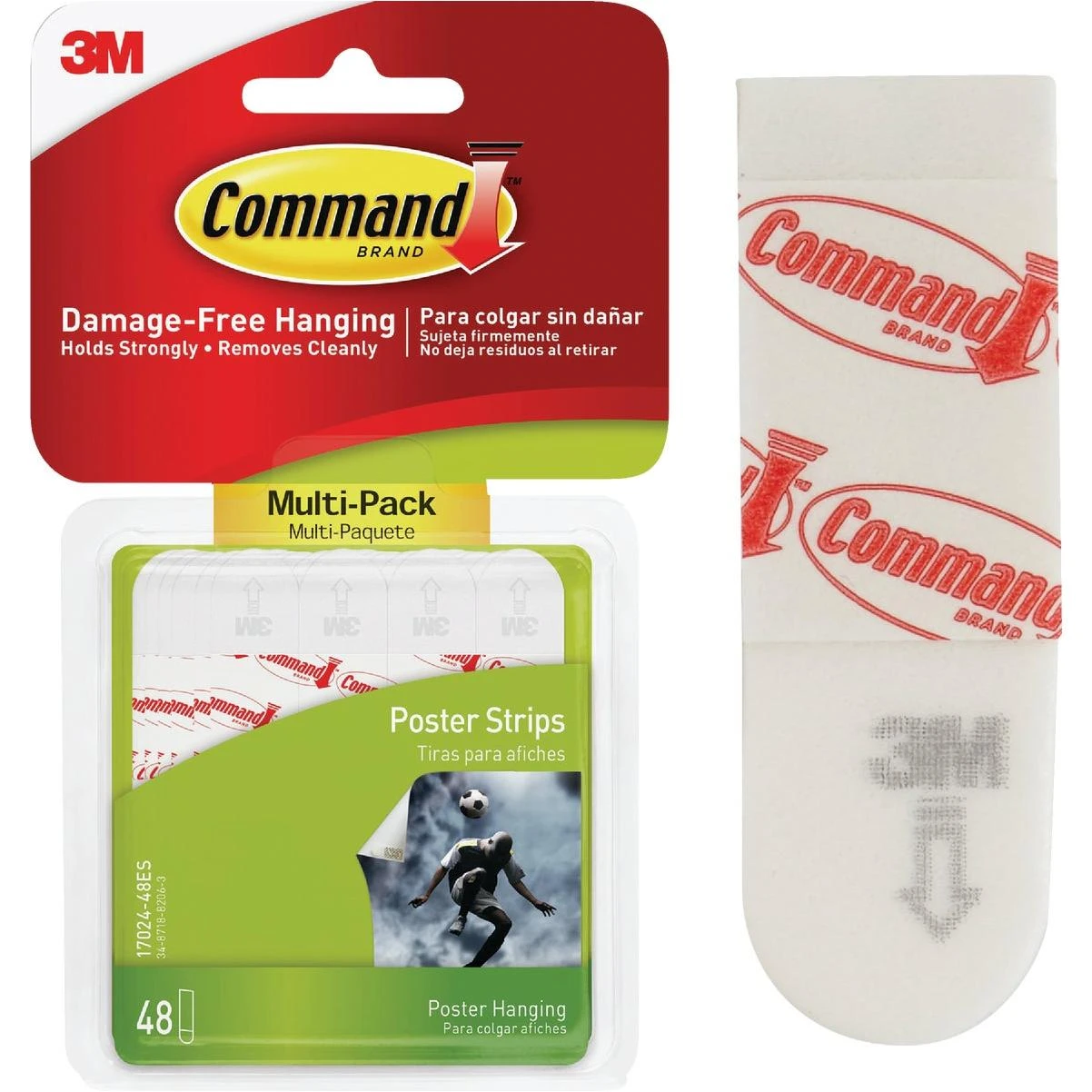 Poster Strips Value Pack, White, 48 Strips