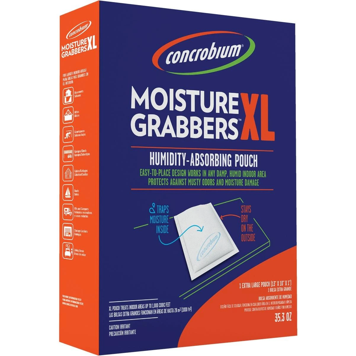 Moisture Grabbers 35.3 Oz. Xl Humidity Absorbing Pouch For Large Areas (1-pack)