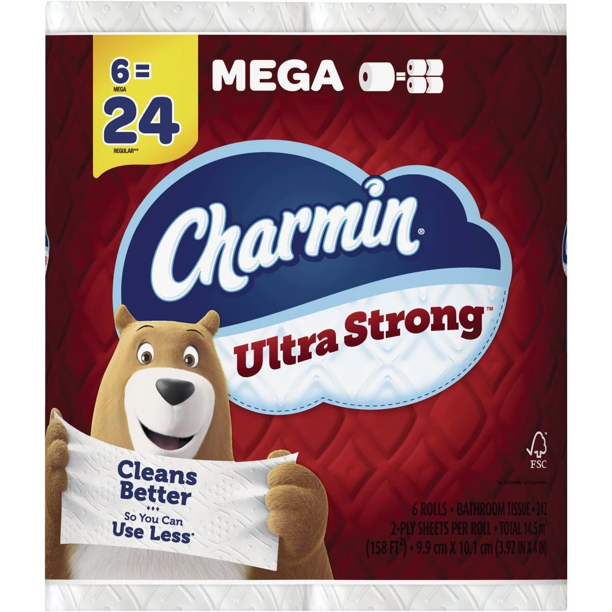 Ultra Strong Toilet Paper (6 Mega Rolls)