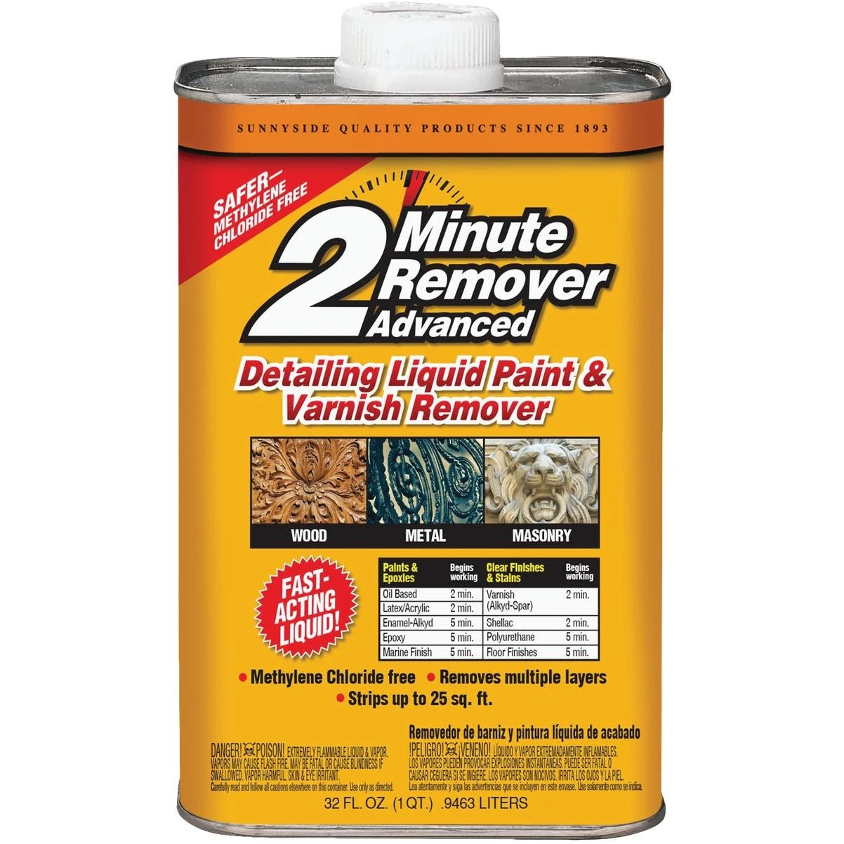 2 Minute Remover Advanced Detailing Qt. Liquid Paint & Varnish Remover