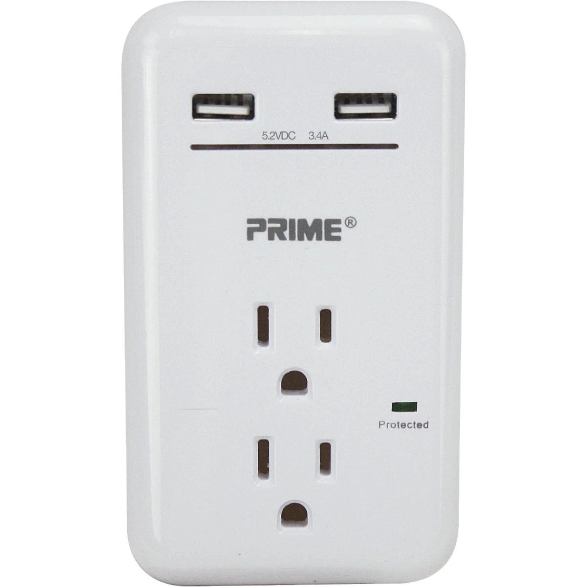 Wire & Cable 2 Power & 2 Usb White Wall Charger