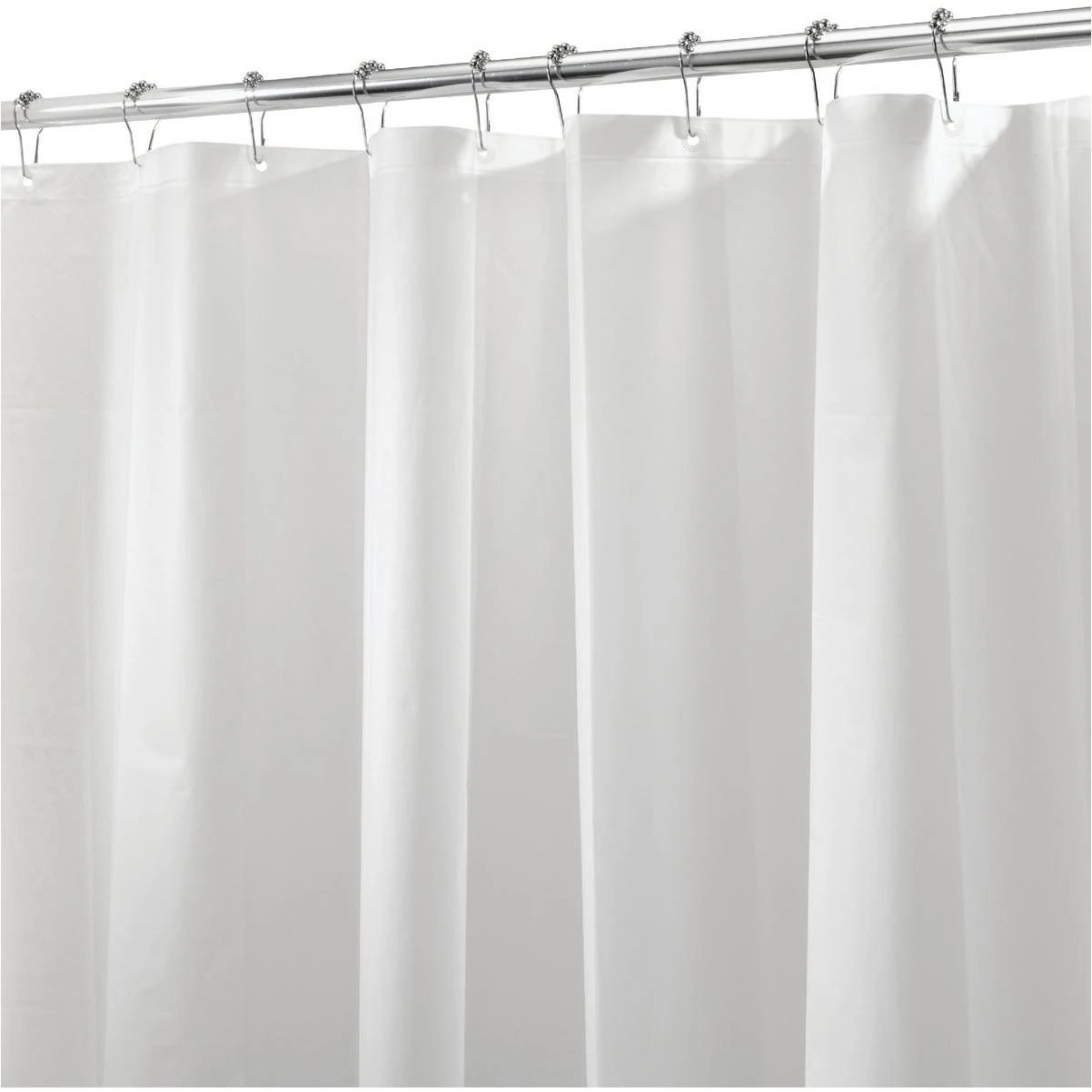 72 In. X 72 In. White Peva Shower Curtain Liner