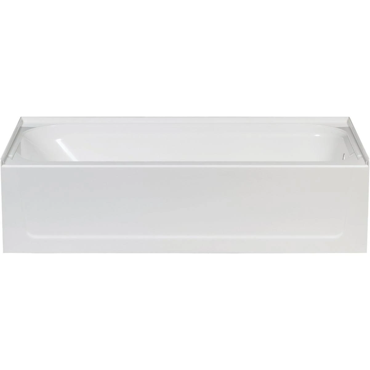 Topaz 60 In. L X 30 In. W X 16-1/2 In. D Right Drain Bathtub In White