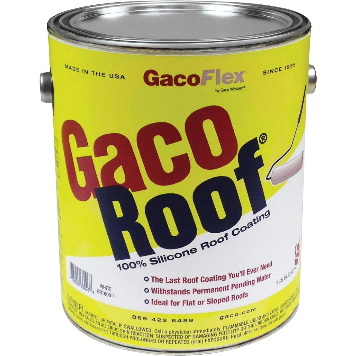 Roof Silicone Roof Coating, White, 1 Gal.