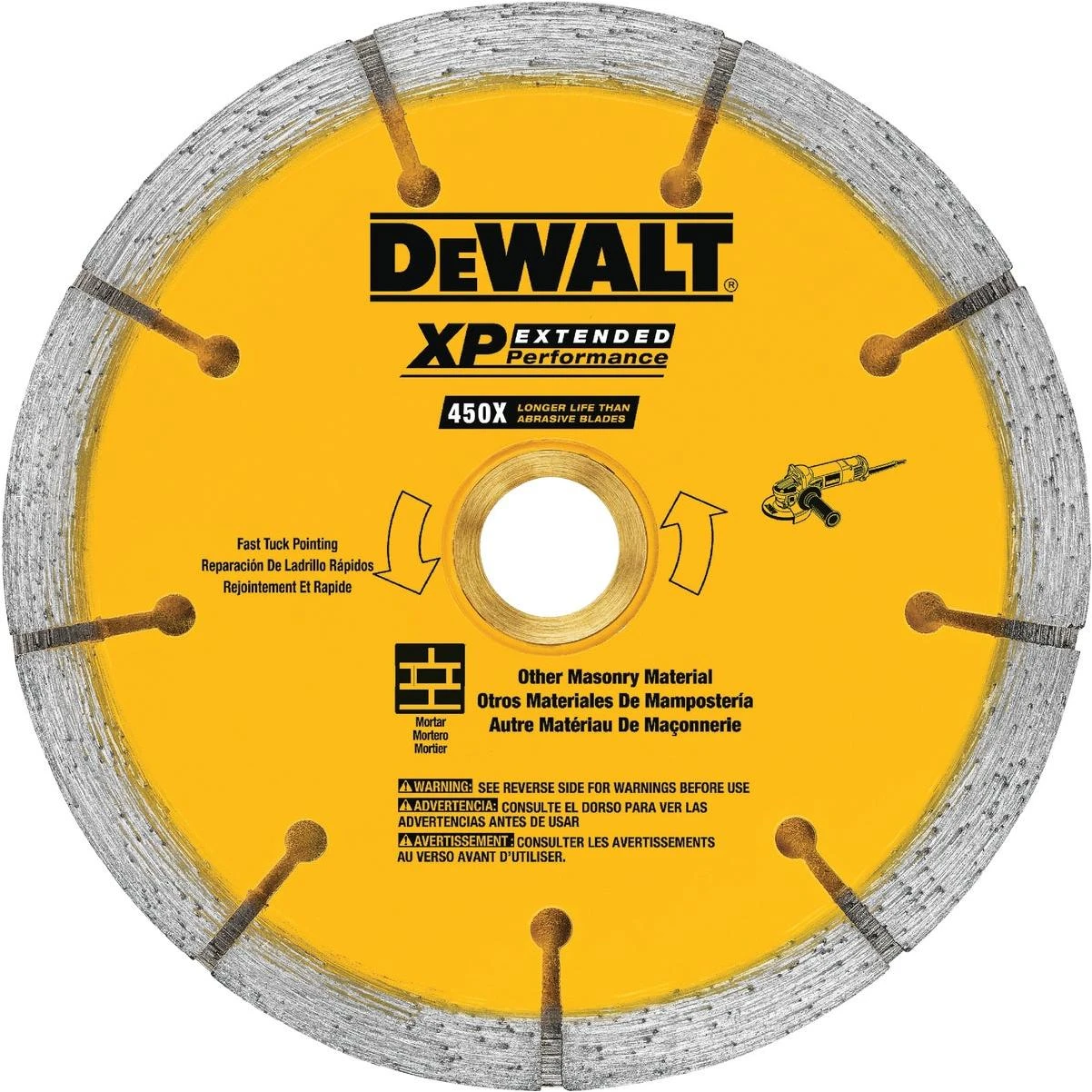 Extended Performance 4 In. Tuck Point Segmented Rim Dry/wet Cut Diamond Blade