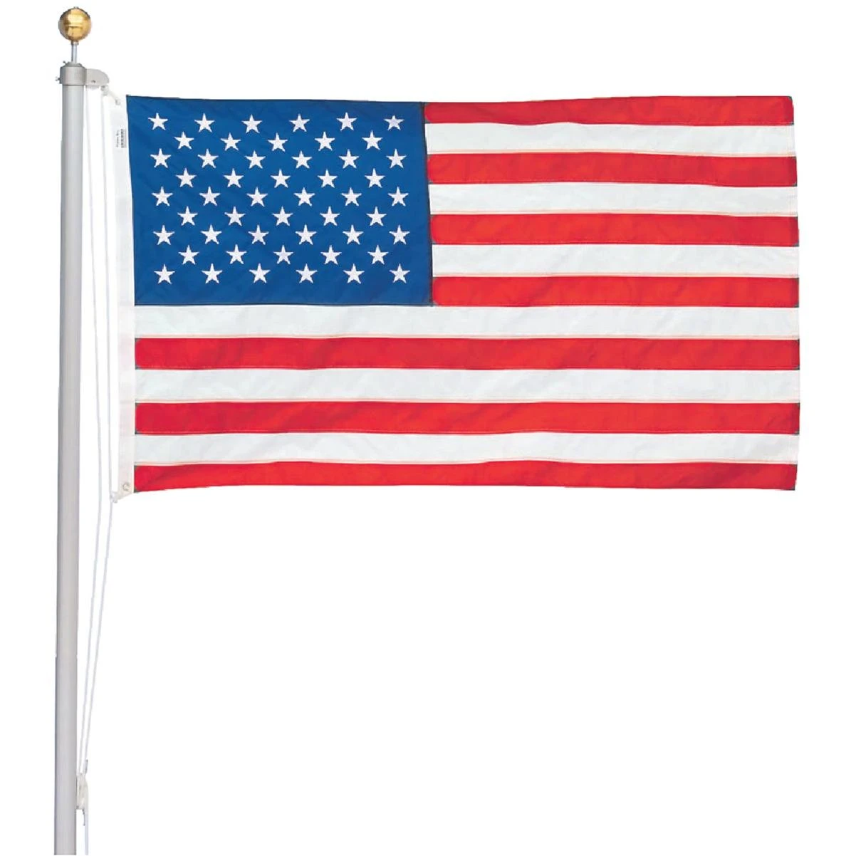 3 Ft. X 5 Ft. Nylon American Flag & 20 Ft. Pole Kit
