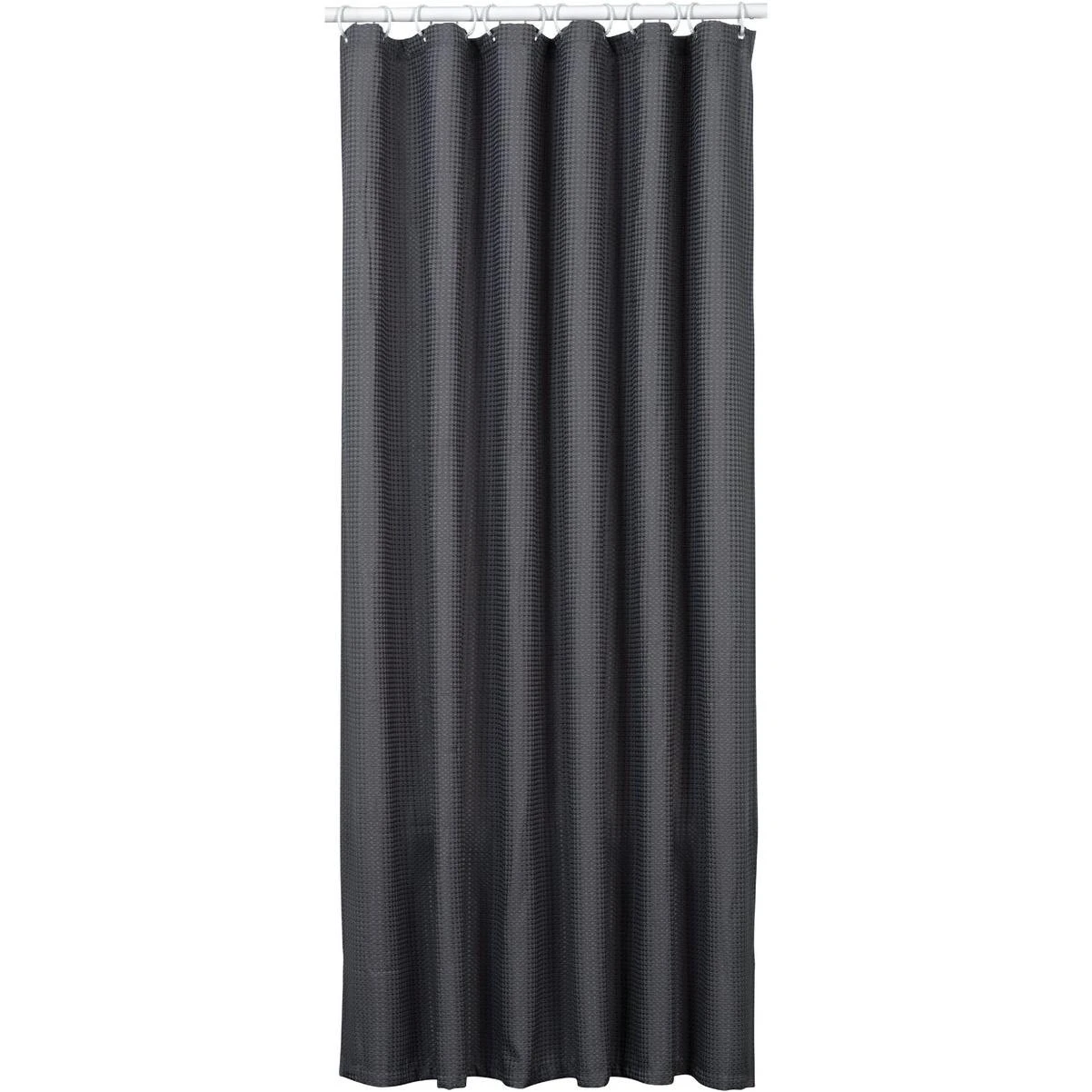 70 In. X 72 In. Steel Gray Luxury Spa Waffle Shower Curtain