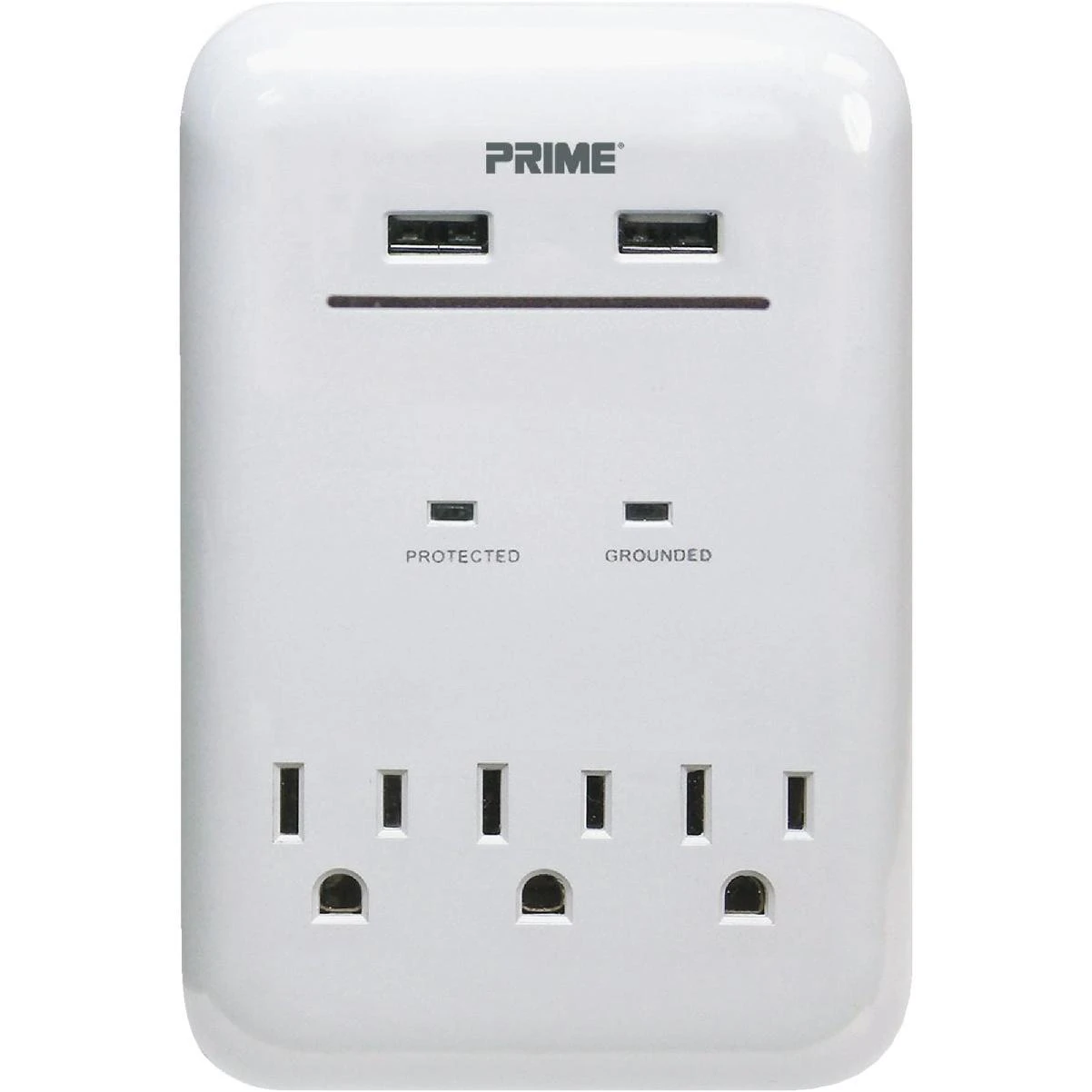 Wire & Cable 3 Power & 2 Usb White Wall Charger