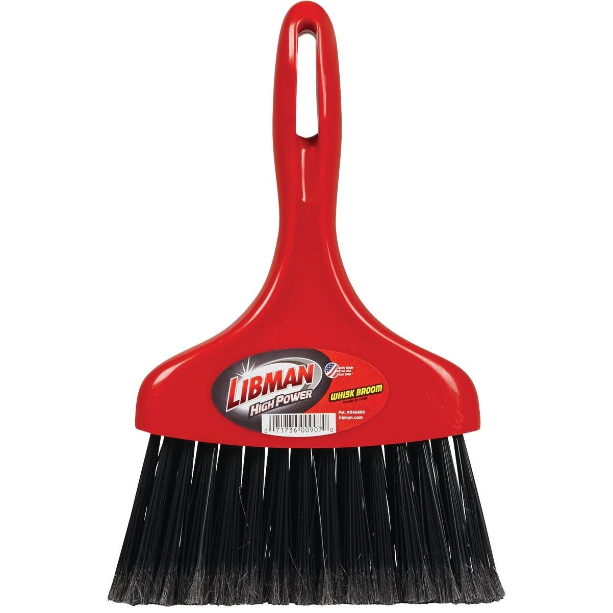8 In. Poly Whisk Broom, Black Bristles