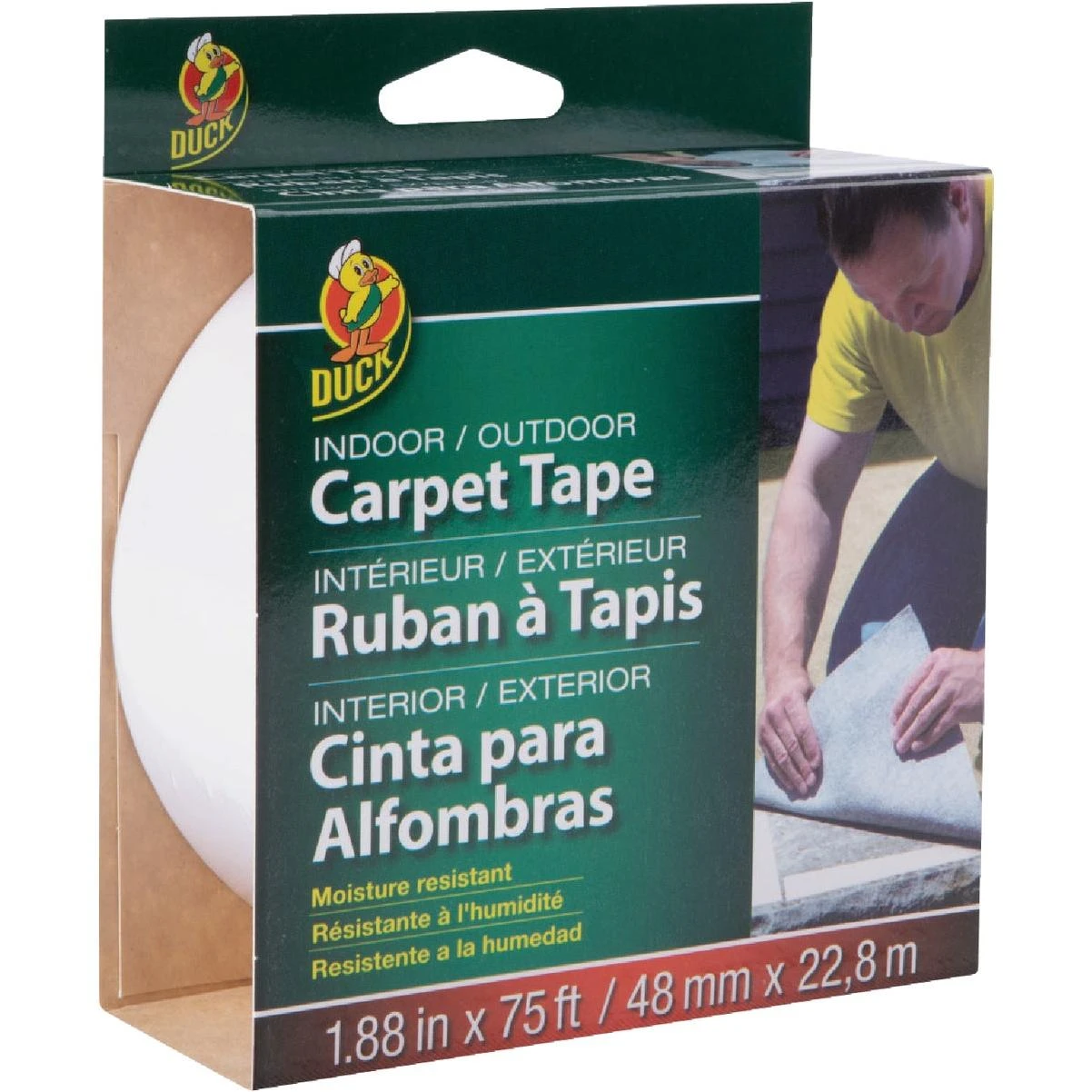 Duck 1.88 In. X 75 Ft. Indoor/outdoor, Fiberglass Carpet Tape