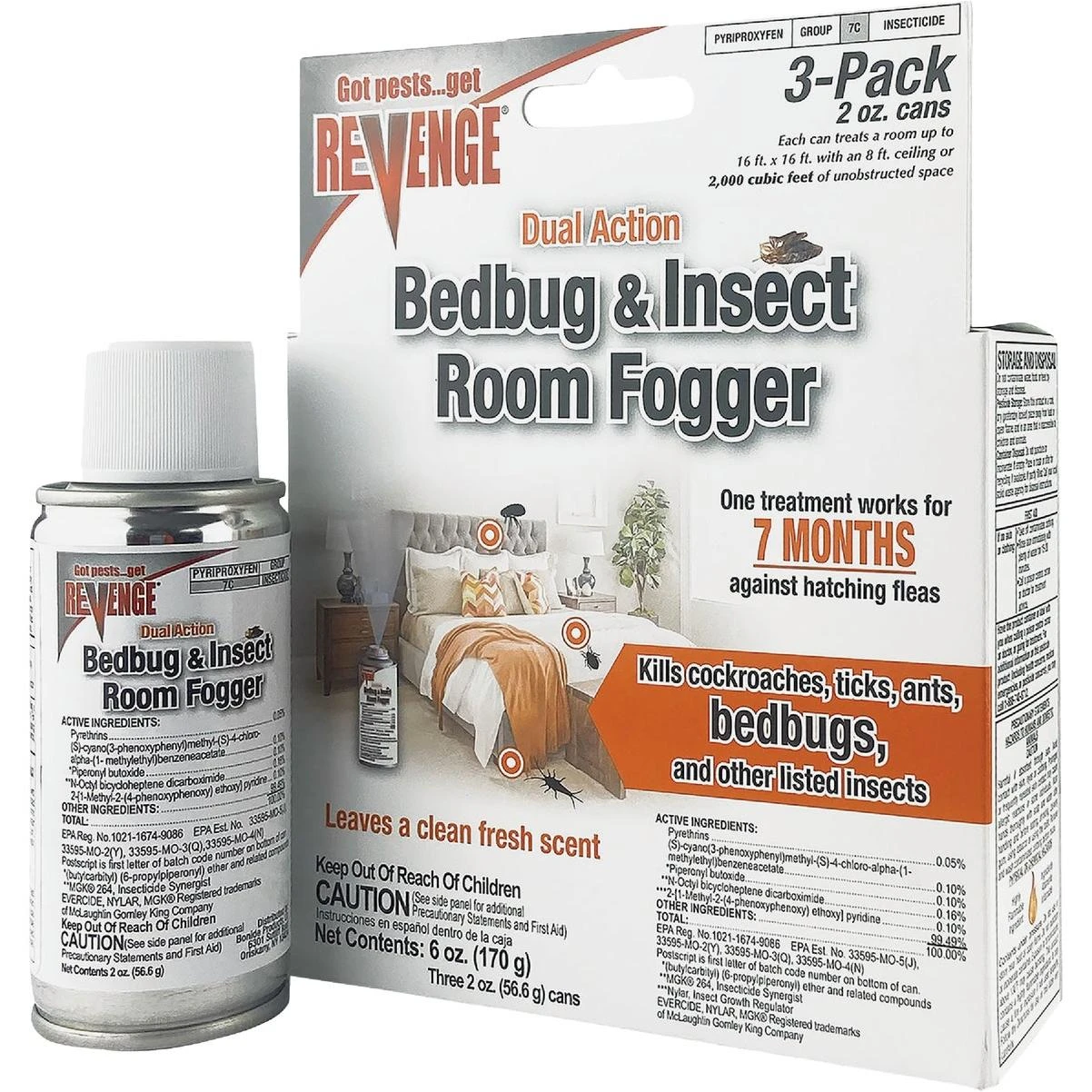 2 Oz. Dual Action Bedbug Indoor Insect Fogger (3-pack)
