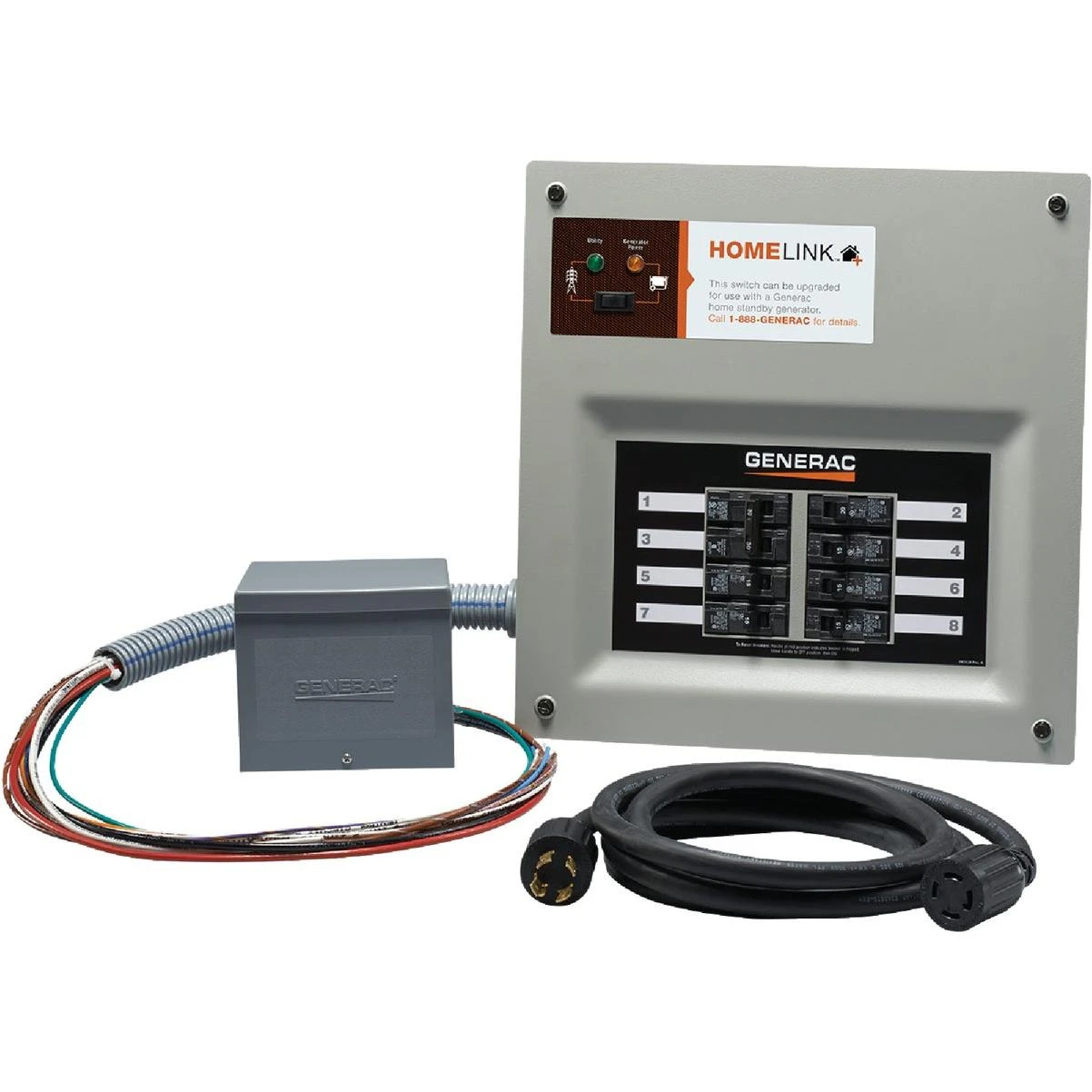 Homelink 30a 8-circuit Generator Transfer Switch