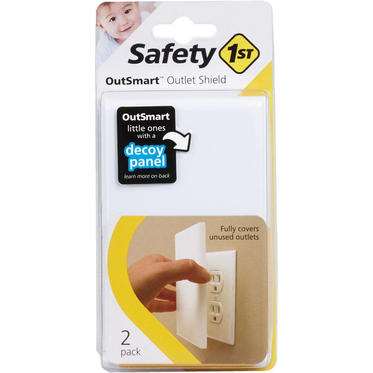 Outsmart Plug In White Outlet Shield (2-pack)