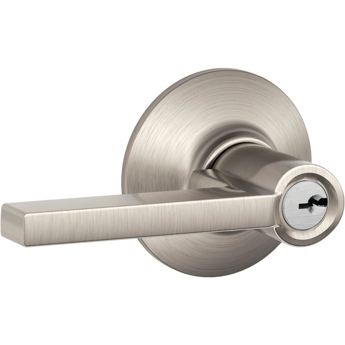 Latitude Satin Nickel Keyed Entry Door Lever