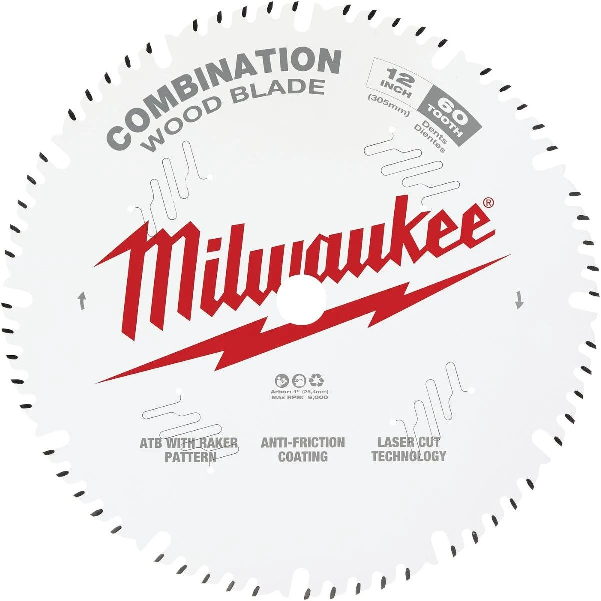 12 In. 60-tooth Combination Circular Saw Blade